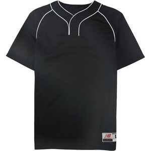 New Balance 3XL Baseball Jersey Two Button Black‎ Mesh NWT Small Flaw Team Issue